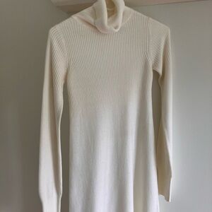 Cream sweater dress